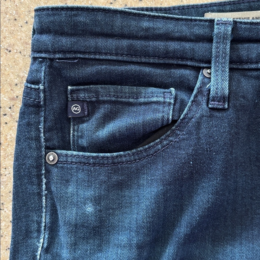 AG Adriano Goldschmied The Stevie Ankle Slim Straight Ankle Jeans Dark Blue Wash - Picture 12 of 16